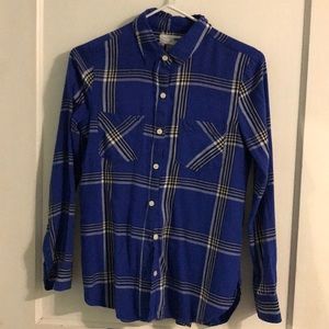 Old Navy blue plaid shirt